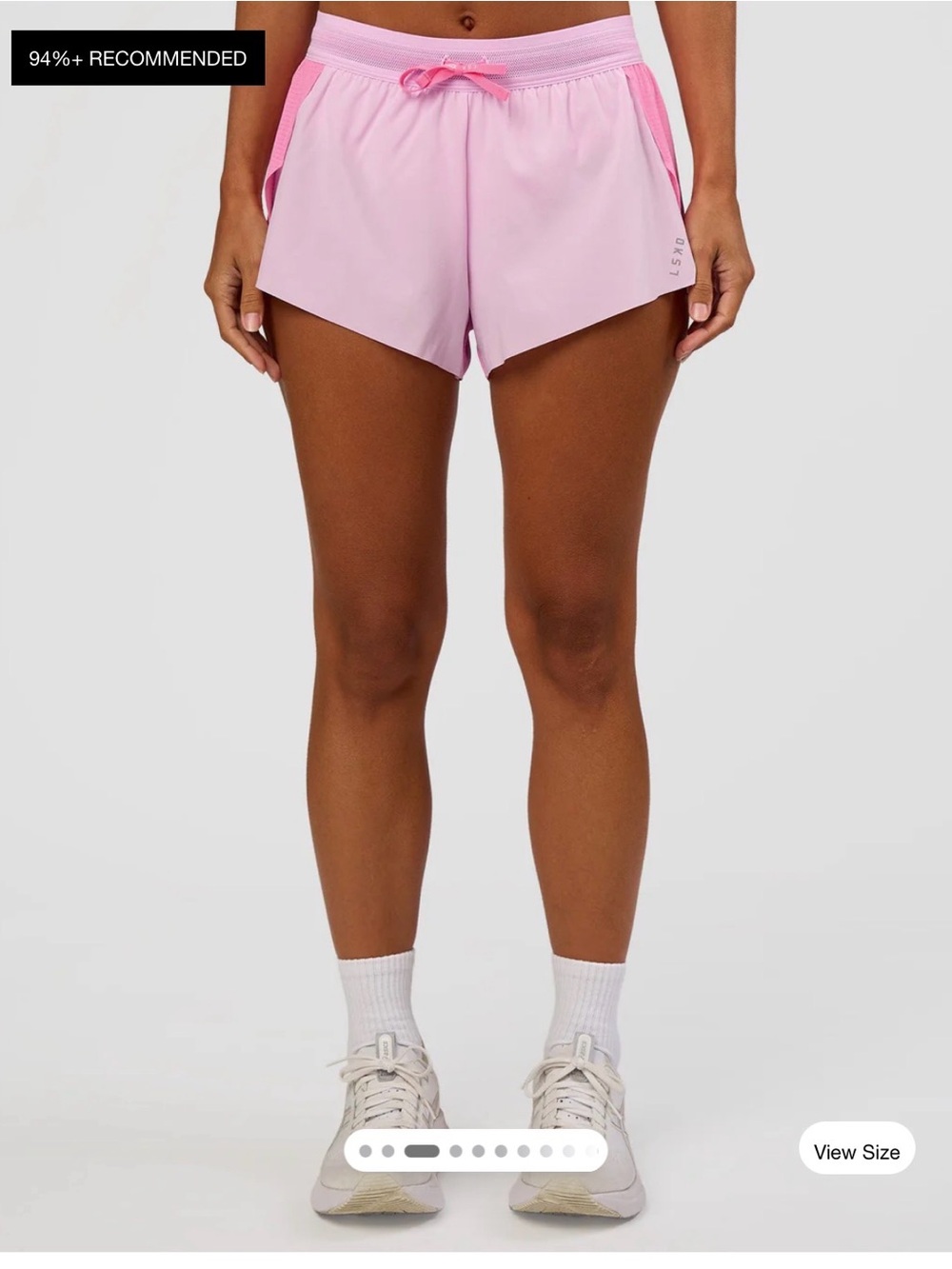 LSKD Accelerate 3" Mid-Rise Running Shorts - Pink - Picture 2 of 5